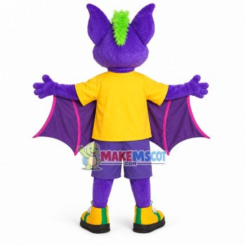 Purple Bat of Community College Mascot Costume Purple Bat of Community College Mascot Costume