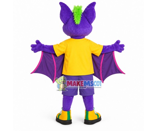 Purple Bat of Community College Mascot Costume Purple Bat of Community College Mascot Costume