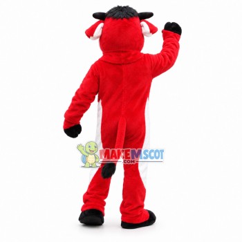 Red Cattle of Street Shot Mascot Costume Red Cattle of Street Shot Mascot Costume