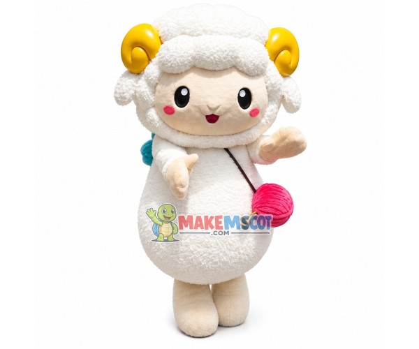 Mild Lovely Sheep With Soft Fur Mascot Costume Mild Lovely Sheep With Soft Fur Mascot Costume