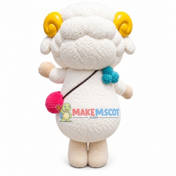 Mild Lovely Sheep With Soft Fur Mascot Costume Mild Lovely Sheep With Soft Fur Mascot Costume