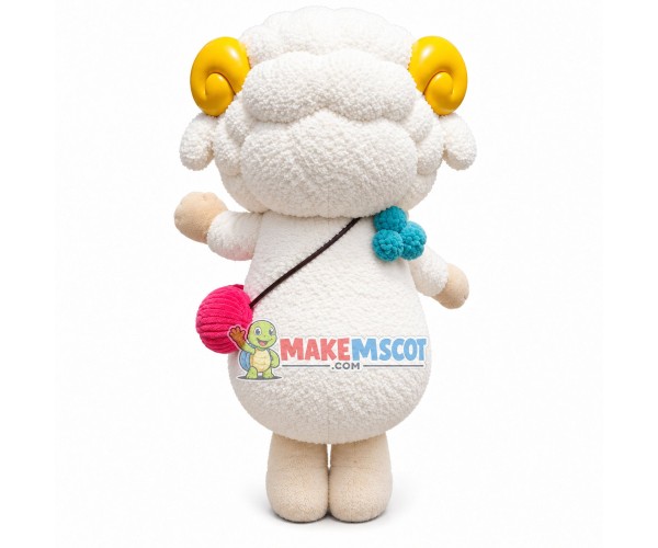 Mild Lovely Sheep With Soft Fur Mascot Costume Mild Lovely Sheep With Soft Fur Mascot Costume