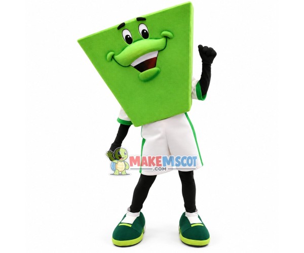 Cartoon Green Sign of Convenience Bank Mascot Costume Cartoon Green Sign of Convenience Bank Mascot Costume
