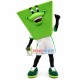 Cartoon Green Sign of Convenience Bank Mascot Costume Cartoon Green Sign of Convenience Bank Mascot Costume