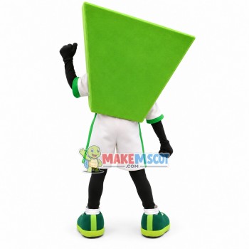 Cartoon Green Sign of Convenience Bank Mascot Costume Cartoon Green Sign of Convenience Bank Mascot Costume