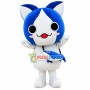 Bright Cartoon Cat Carrying Fish Bag Mascot Costume