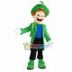 Cheerful Man Wearing Green Windbreaker Mascot Costume Cheerful Man Wearing Green Windbreaker Mascot Costume