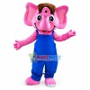 The Pleased Pink Little Elephant Mascot Costume