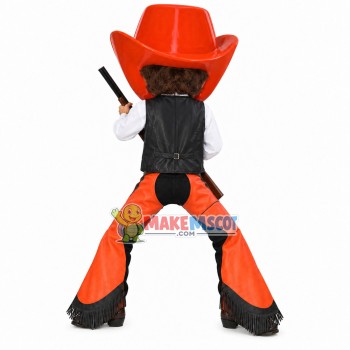 Western Cowboy Holding Shotgun Mascot Costume Western Cowboy Holding Shotgun Mascot Costume