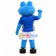 Elated The Blue Big Mouth Frog Mascot Costume Elated The Blue Big Mouth Frog Mascot Costume
