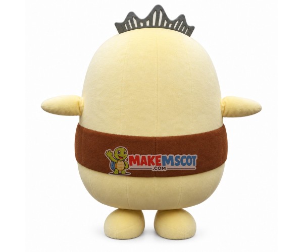 Chubby Yellow Crown Chicken Mascot Costume Chubby Yellow Crown Chicken Mascot Costume