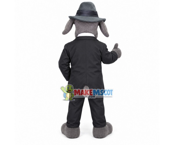 Cautious Detective Dog Mascot Costume Outfit Cautious Detective Dog Mascot Costume Outfit