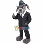 Cautious Detective Dog Mascot Costume Outfit