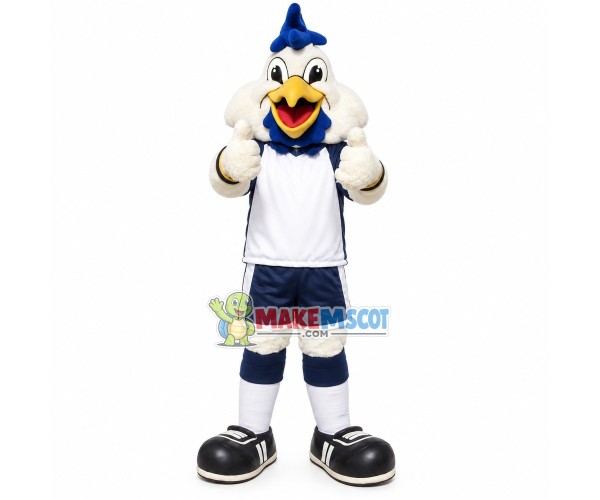 Vivid Power White Chicken Mascot Costume Vivid Power White Chicken Mascot Costume