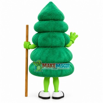 Green Stacked Tree of The Garden Mascot Costume Green Stacked Tree of The Garden Mascot Costume