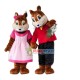 Loving Squirrel Couple In the Forest Mascot Costume Loving Squirrel Couple In the Forest Mascot Costume