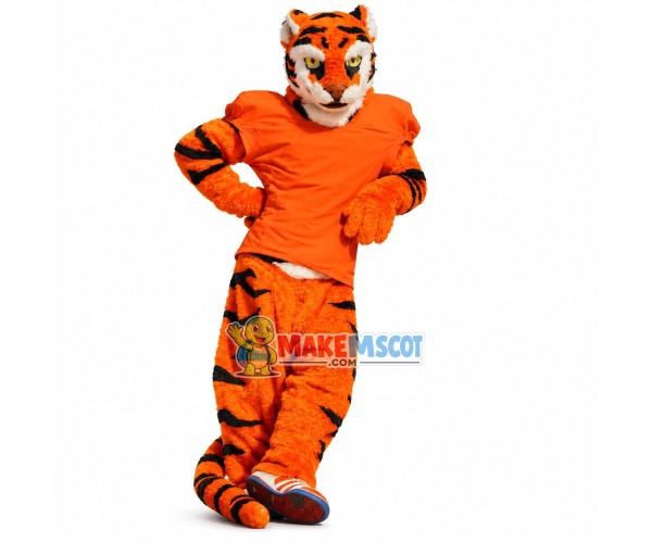 The Tiger Watching Seriously Mascot Costume The Tiger Watching Seriously Mascot Costume