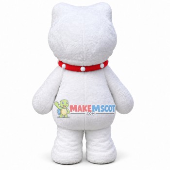 Adult Soft White Dog On The Beach Mascot Costume Adult Soft White Dog On The Beach Mascot Costume