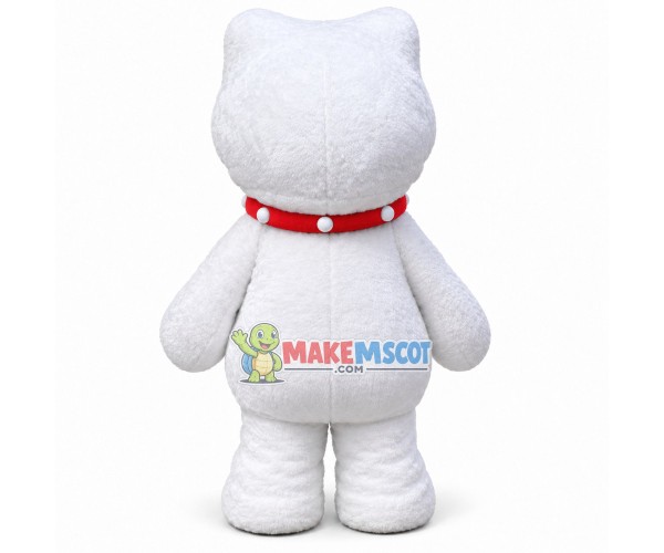 Adult Soft White Dog On The Beach Mascot Costume Adult Soft White Dog On The Beach Mascot Costume