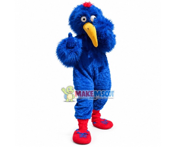 Long-billed Blue Bird of Marathon Mascot Costume Long-billed Blue Bird of Marathon Mascot Costume