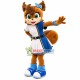 Charismatic Cheerleading Squirrel Mascot Costume Charismatic Cheerleading Squirrel Mascot Costume