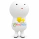 Handmade Pure White Snowman With Shiny Stars Mascot Costume Handmade Pure White Snowman With Shiny Stars Mascot Costume