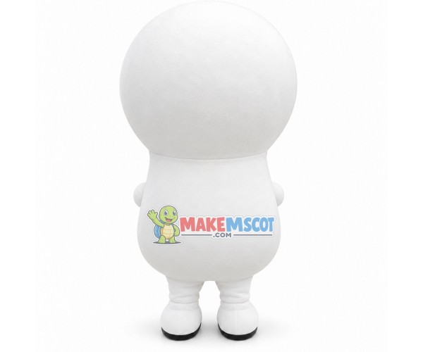 Handmade Pure White Snowman With Shiny Stars Mascot Costume Handmade Pure White Snowman With Shiny Stars Mascot Costume
