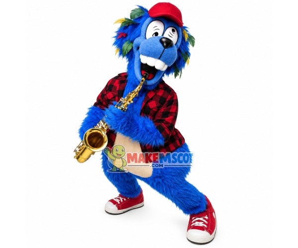 Art Dog Playing The Saxophone Mascot Costume
