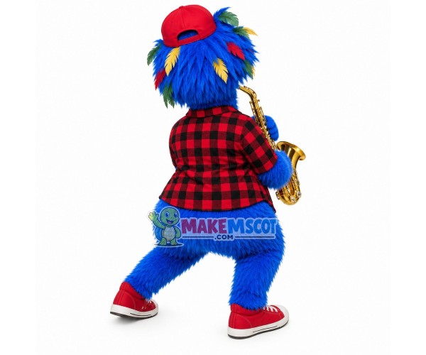 Art Dog Playing The Saxophone Mascot Costume