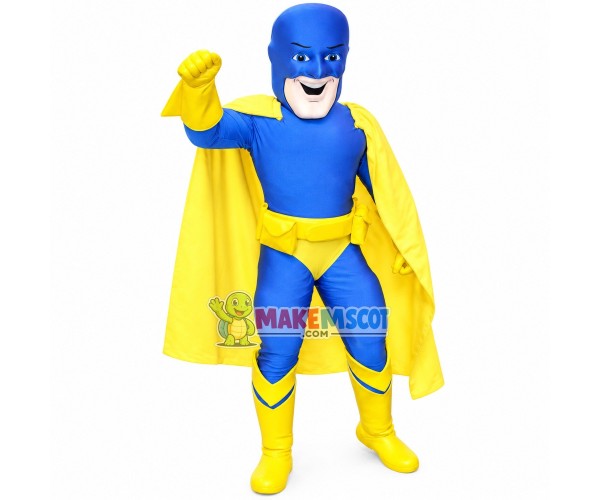 Masked Hero of Science Fair Mascot Costume Masked Hero of Science Fair Mascot Costume