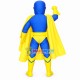 Masked Hero of Science Fair Mascot Costume Masked Hero of Science Fair Mascot Costume
