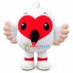 Cartoon White Bird With Bulging Body Mascot Costume Cartoon White Bird With Bulging Body Mascot Costume