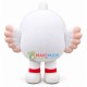 Cartoon White Bird With Bulging Body Mascot Costume Cartoon White Bird With Bulging Body Mascot Costume