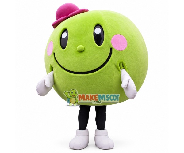 Lightweight Green Doll With Round Body Mascot Costume Lightweight Green Doll With Round Body Mascot Costume