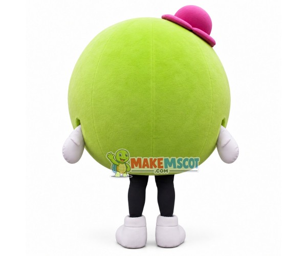 Lightweight Green Doll With Round Body Mascot Costume Lightweight Green Doll With Round Body Mascot Costume