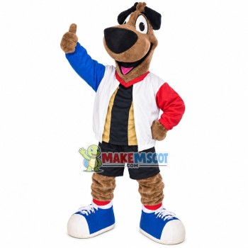 Entertaining Dog In Baseball Uniform Mascot Costume Entertaining Dog In Baseball Uniform Mascot Costume
