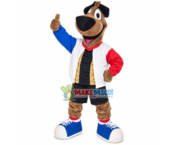 Entertaining Dog In Baseball Uniform Mascot Costume Entertaining Dog In Baseball Uniform Mascot Costume