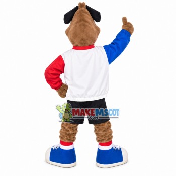 Entertaining Dog In Baseball Uniform Mascot Costume