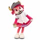 Baseball Baby Pink Cow In Pleated Skirt Mascot Costume Baseball Baby Pink Cow In Pleated Skirt Mascot Costume
