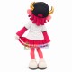Baseball Baby Pink Cow In Pleated Skirt Mascot Costume Baseball Baby Pink Cow In Pleated Skirt Mascot Costume