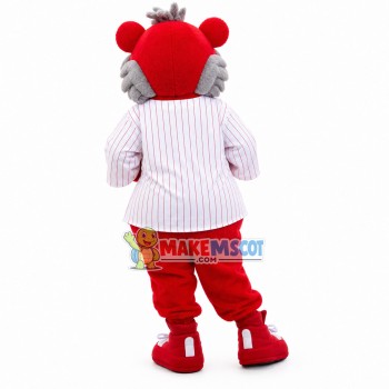 Self-encouraging Red Tiger Mascot Costume Self-encouraging Red Tiger Mascot Costume