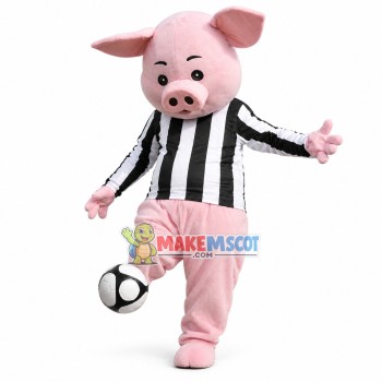 Focused Pig Playing The Football Mascot Costume Focused Pig Playing The Football Mascot Costume