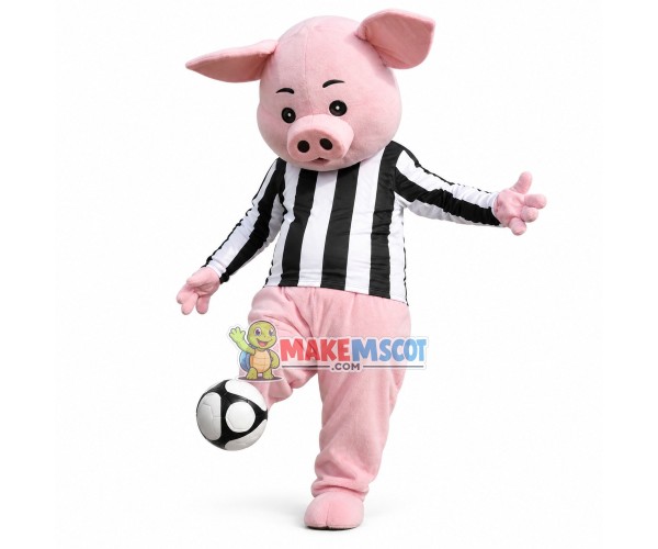 Focused Pig Playing The Football Mascot Costume Focused Pig Playing The Football Mascot Costume