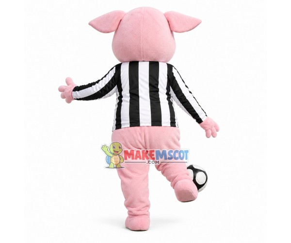 Focused Pig Playing The Football Mascot Costume Focused Pig Playing The Football Mascot Costume