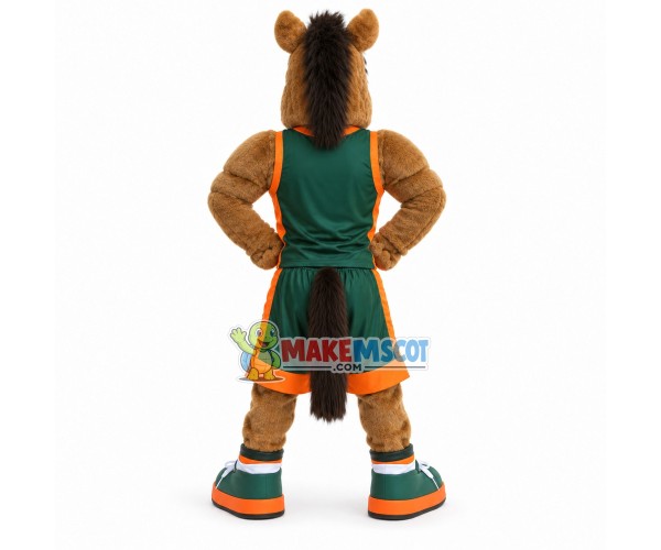 Sports Green-eyed Horse Mascot Costume for College Sports Green-eyed Horse Mascot Costume for College