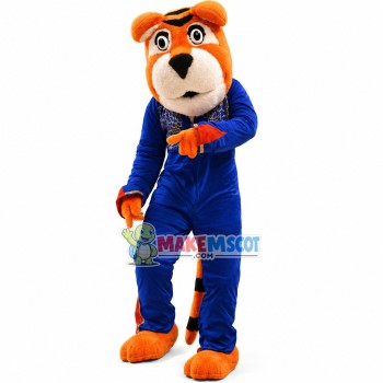 Chairman Tiger Hosting the Scene Mascot Costume Chairman Tiger Hosting the Scene Mascot Costume