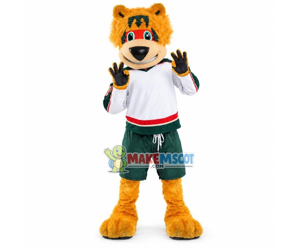 Plush Little Tiger With Energy Mascot Costume Plush Little Tiger With Energy Mascot Costume