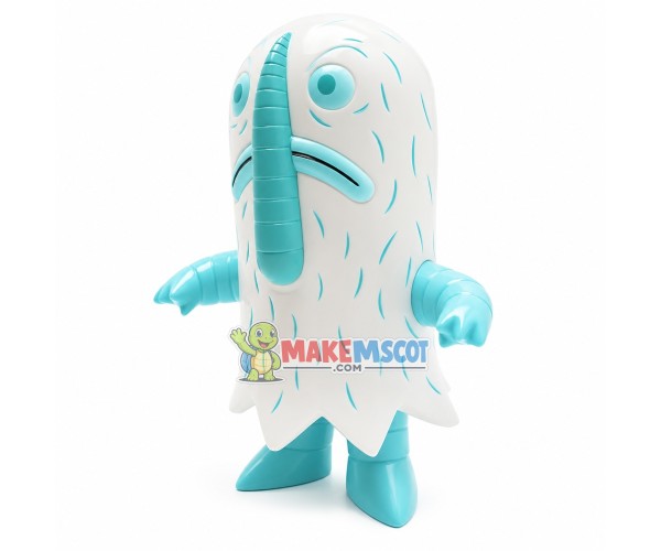 Funny Cartoon White Monster With Elephant Nose Mascot Costume Funny Cartoon White Monster With Elephant Nose Mascot Costume