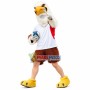 Walking Style Furry Falcon Holding Ball Mascot Costume