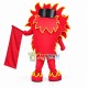 Flame Doll Carrying Red Flag Mascot Costume Flame Doll Carrying Red Flag Mascot Costume
